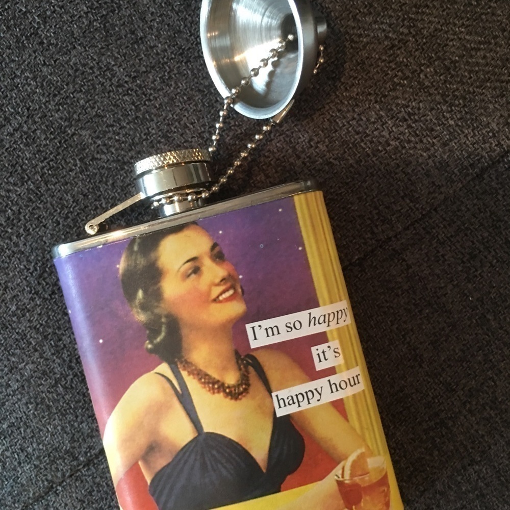 Anne Tainter “I’m So Happy It’s Happy Hour” Flask